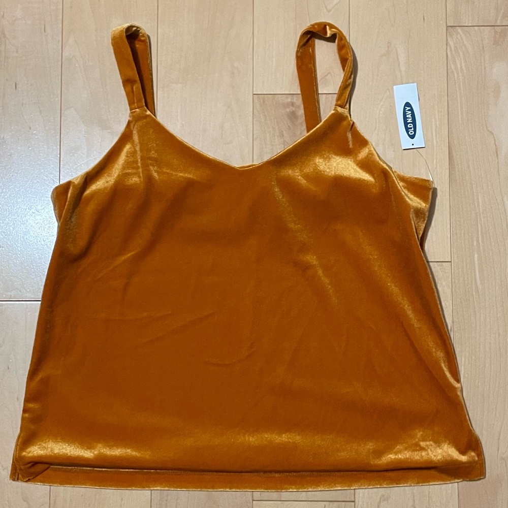 *2 for $20* Old Navy Velvet Mustard Yellow Gold Tank Top